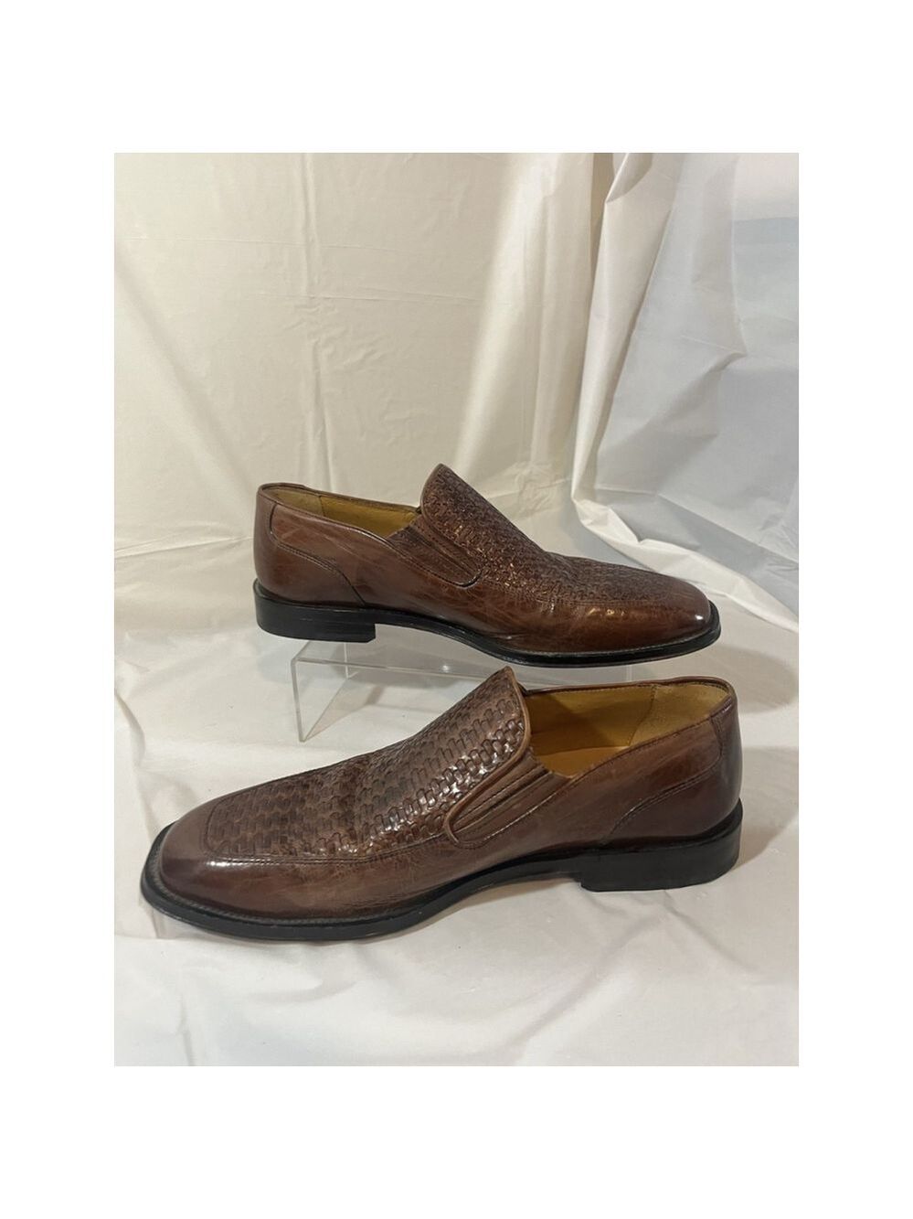 Johnston & Murphy Driver Woven Slip On Loafer size 8 M Brown - Picture 10 of 15